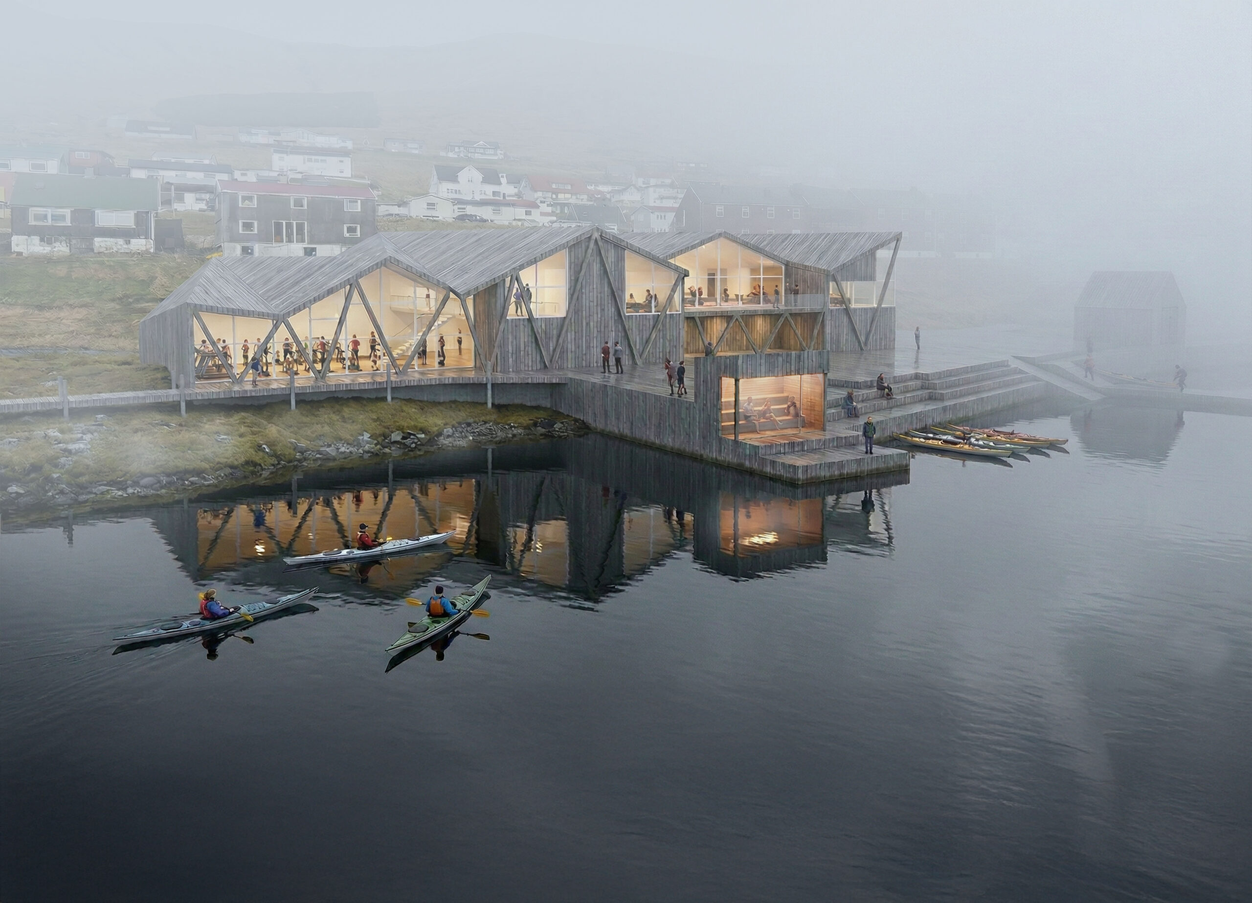 Ítróttarháskúlin sæð uttanifrá